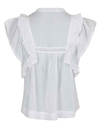 Neo Noir - Jayla S Voile Top - White